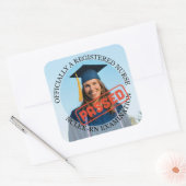 nurse passed nclex rn exam custom photo 3" vierkante sticker (Envelop)