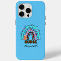 Nurse Peace Love Christmas Theme Rainbow Pastel