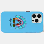 Nurse Peace Love Christmas Theme Rainbow Pastel Case-Mate iPhone Case (Achterkant (horizontaal))
