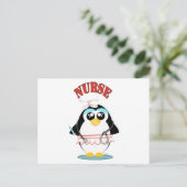 Nurse Penguin Vrouw Briefkaart (Staand voorkant)