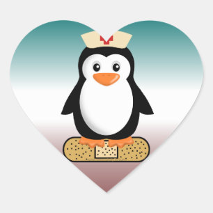 Nurse Penguin (w/Bandaid) Hart Sticker