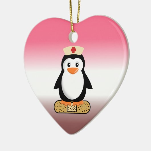 Nurse Penguin (w/Bandaid) Keramisch Ornament (Links)