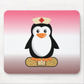 Nurse Penguin (w/Bandaid) Muismat (Voorkant)