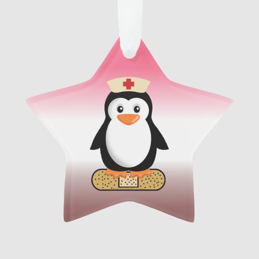 Nurse Penguin (w/Bandaid) Ornament (voorkant)