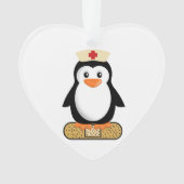 Nurse Penguin (w/Bandaid) Ornament (voorkant)