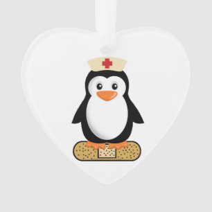 Nurse Penguin (w/Bandaid) Ornament