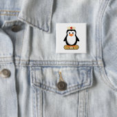 Nurse Penguin (w/Bandaid) Vierkante Button 5,1 Cm (In situ)