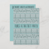 Nurse Pensioenpartij Uitnodigingen EKG Strips (Voorkant / Achterkant)