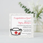 Nurse Pet Nursing School Afstuderen Aankondiging (Staand voorkant)