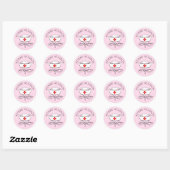 Nurse Pet Pink gepersonaliseerd Ronde Sticker (Vel)