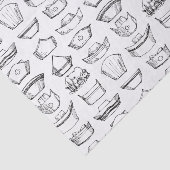 Nurse Pet  Zwart-wit Patroon Tissuepapier (Detail)