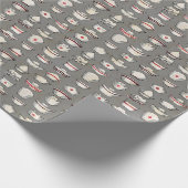 Nurse Petten Grey Pattern Cadeaupapier (Hoek)