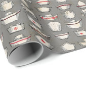 Nurse Petten Grey Pattern Cadeaupapier (Rol Hoek)