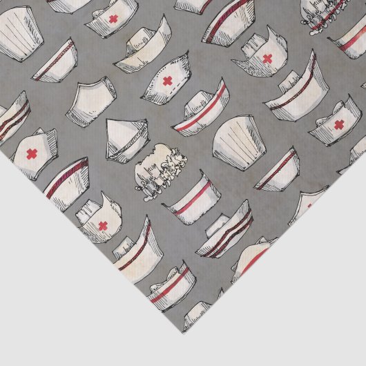 Nurse Petten Grey Pattern Tissuepapier (Detail)