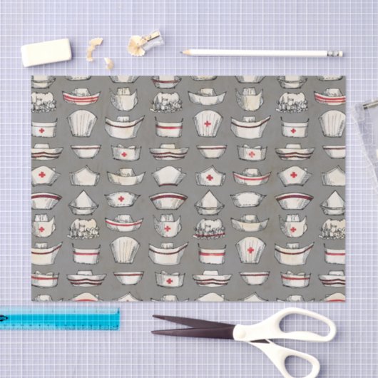 Nurse Petten Grey Pattern Tissuepapier (Craft)