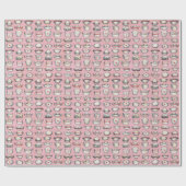  Nurse Petten Roze Patroon Cadeaupapier (Vlak)