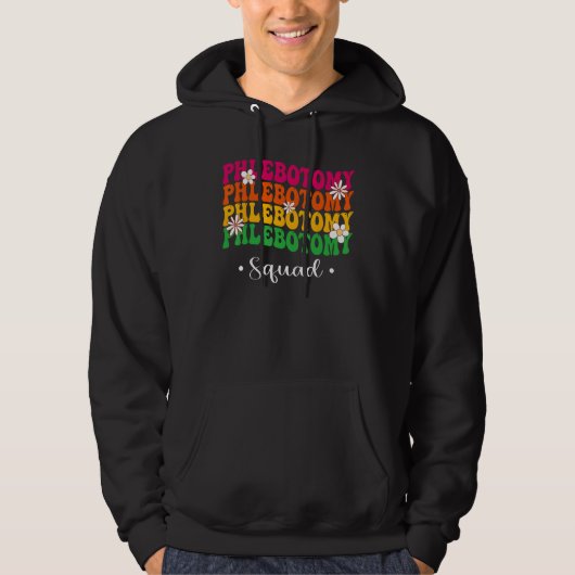 Nurse Phlebotomist Technician Phlebotomy Squad Gro Hoodie (Voorkant)