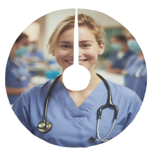 Nurse Photo Customize Personalize Kerstboom Rok (Voorkant)
