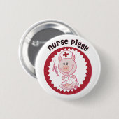 Nurse_Piggy Ronde Button 5,7 Cm (Voorkant /achterkant)