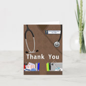Nurse Pockets Dank u Brown Scrubs Bedankkaart (Voorkant)