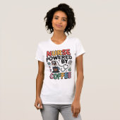 Nurse Powered by Coffee T-shirt (Voorkant volledig)