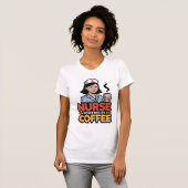 Nurse Powered by Coffee T-shirt (Voorkant volledig)