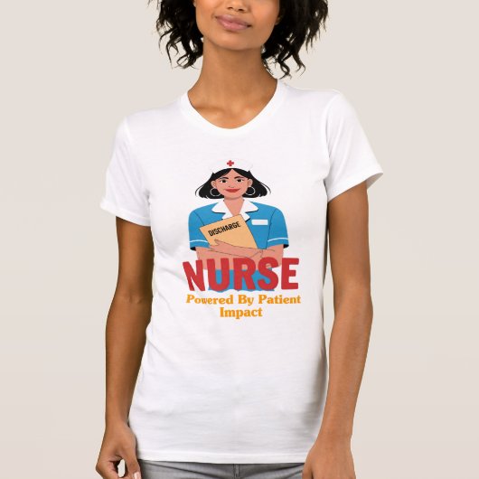 Nurse Powered by Coffee T-shirt (Voorkant)