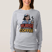 Nurse Powered by Coffee T-shirt (Voorkant)