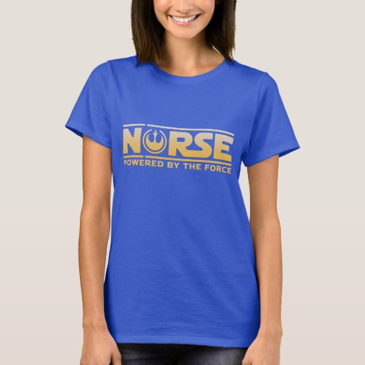 Nurse, Powered By The Force T-shirt (Voorkant)
