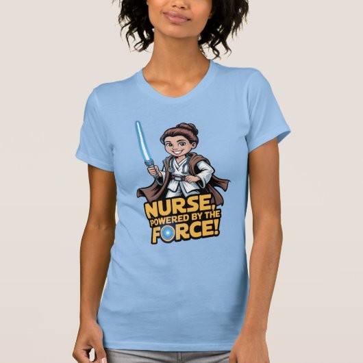 Nurse Powered by the Force T-shirt (Voorkant)