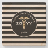 Nurse Practitioner Afstuderen gepersonaliseerd Stenen Onderzetter (Voorkant)