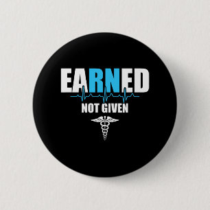 Nurse Practitioner Black Small Clic Fit Crew Ronde Button 5,7 Cm