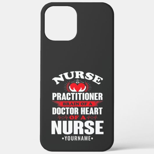 Nurse Practitioner Brains Of A Doctor Heart Of Case-Mate iPhone Case (Achterkant)