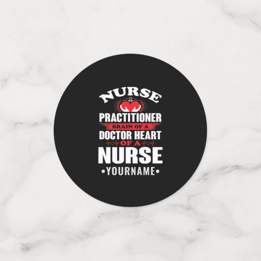 Nurse Practitioner Brains Of A Doctor Heart Of Confetti (Kleine voorkant)