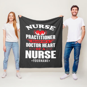 Nurse Practitioner Brains Of A Doctor Heart Of Fleece Deken