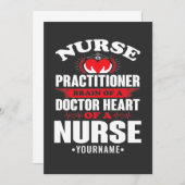 Nurse Practitioner Brains Of A Doctor Heart Of Kaart (Voorkant / Achterkant)