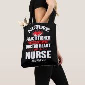 Nurse Practitioner Brains Of A Doctor Heart Of Tote Bag (Dichtbij)