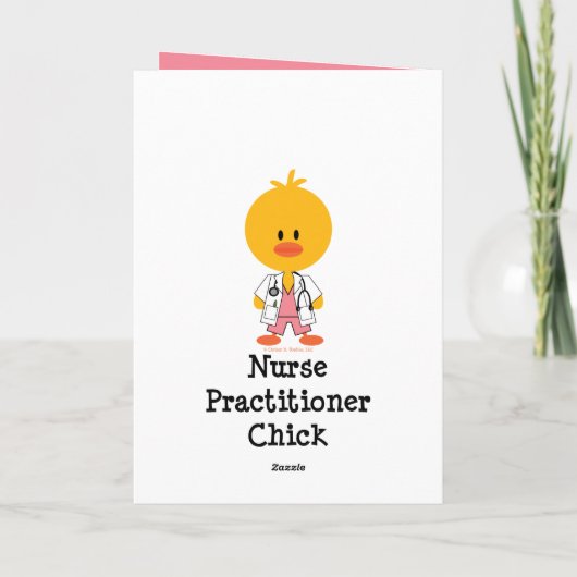 Nurse Practitioner Chick Blank Kaart (Achterkant)