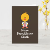 Nurse Practitioner Chick Blank Kaart (Gele Bloem)