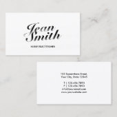 Nurse Practitioner Classy Typografie Visitekaartje (Voorkant / Achterkant)