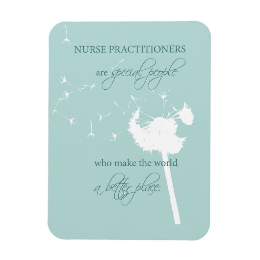 Nurse Practitioner Dandelion Magneet (Verticaal)