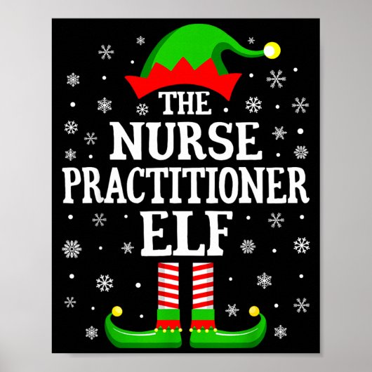 Nurse Practitioner Elf Funny Christmas Family Matc Poster (Voorkant)