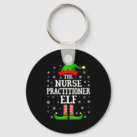 Nurse Practitioner Elf Funny Christmas Family Matc Sleutelhanger (Voorkant)