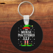 Nurse Practitioner Elf Funny Christmas Family Matc Sleutelhanger (Voorkant)
