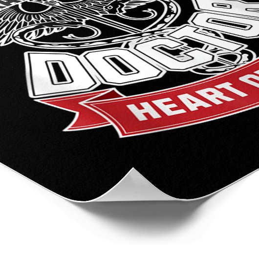 Nurse Practitioner - Hersenen van een arts, hart v Poster (Hoek)