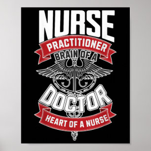 Nurse Practitioner - Hersenen van een arts, hart v Poster