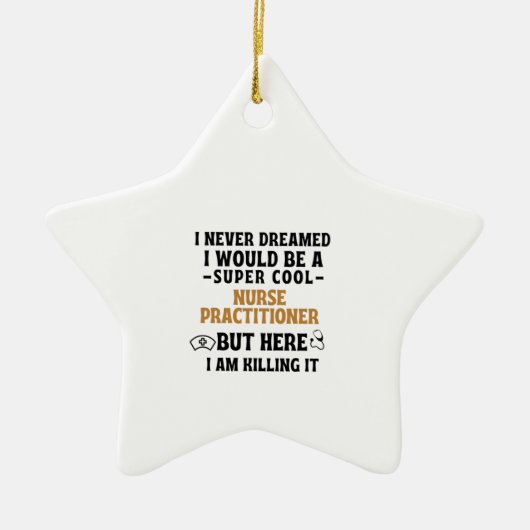 NURSE PRACTITIONER KERAMISCH ORNAMENT (Voorkant)