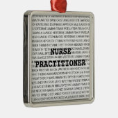 Nurse Practitioner Medische Terminologie Kerst Metalen Ornament (Rechts)
