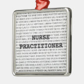 Nurse Practitioner Medische Terminologie Kerst Metalen Ornament (Links)
