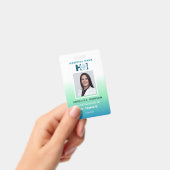 Nurse Practitioner NP Blauw Groene Naam en Foto-ID Badge (Handheld)